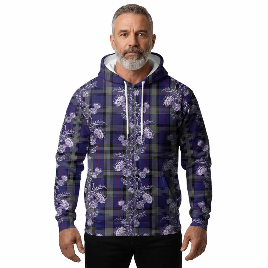Kinnaird Tartan Hoodie Seamless Scottish Thistle Flowers