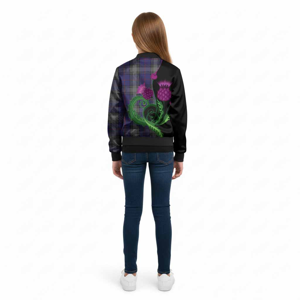 Kinnaird Tartan Kid Bomber Jacket Traditional Scottish Thistle