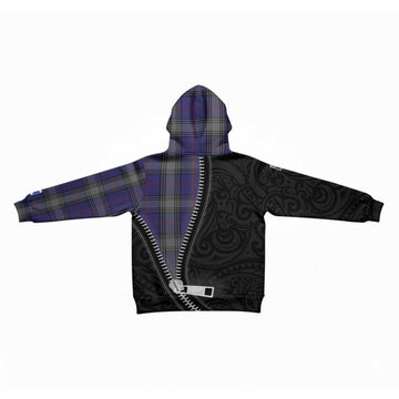 Kinnaird Tartan Kid Hoodie New Zealand Pattern Unique Zipper Stylized