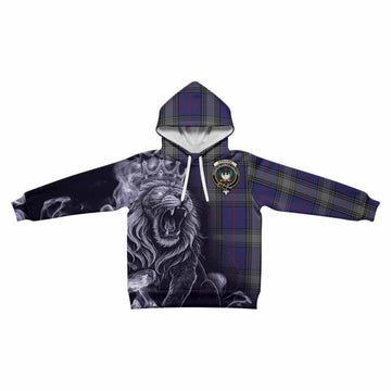 Kinnaird Tartan Kid Hoodie Roaring Lion Heritage