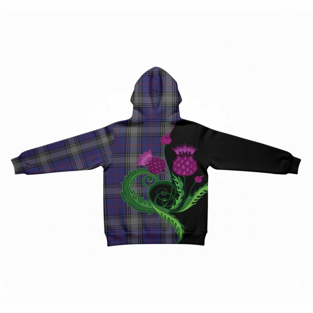Kinnaird Tartan Kid Hoodie Traditional Scottish Thistle