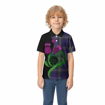 Kinnaird Tartan Kid Polo Shirt Traditional Scottish Thistle