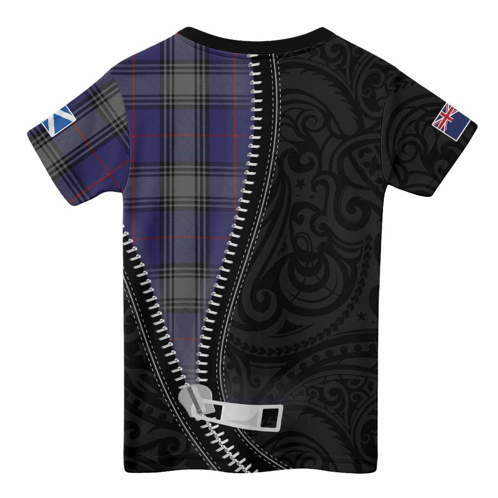 Kinnaird Tartan Kid T-shirt New Zealand Pattern Unique Zipper Stylized