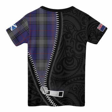 Kinnaird Tartan Kid T-shirt New Zealand Pattern Unique Zipper Stylized