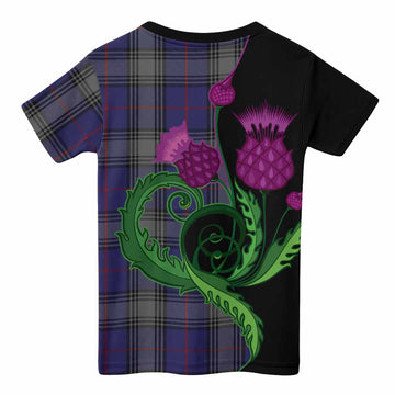 Kinnaird Tartan Kid T-shirt Traditional Scottish Thistle