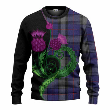 Kinnaird Tartan Knitted Sweater Traditional Scottish Thistle