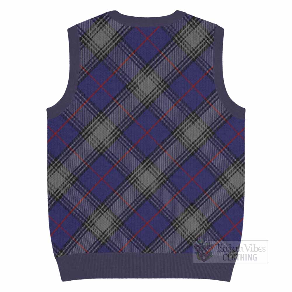 Kinnaird Tartan Knitted V-Neck Vest with Family Crest Cross Style