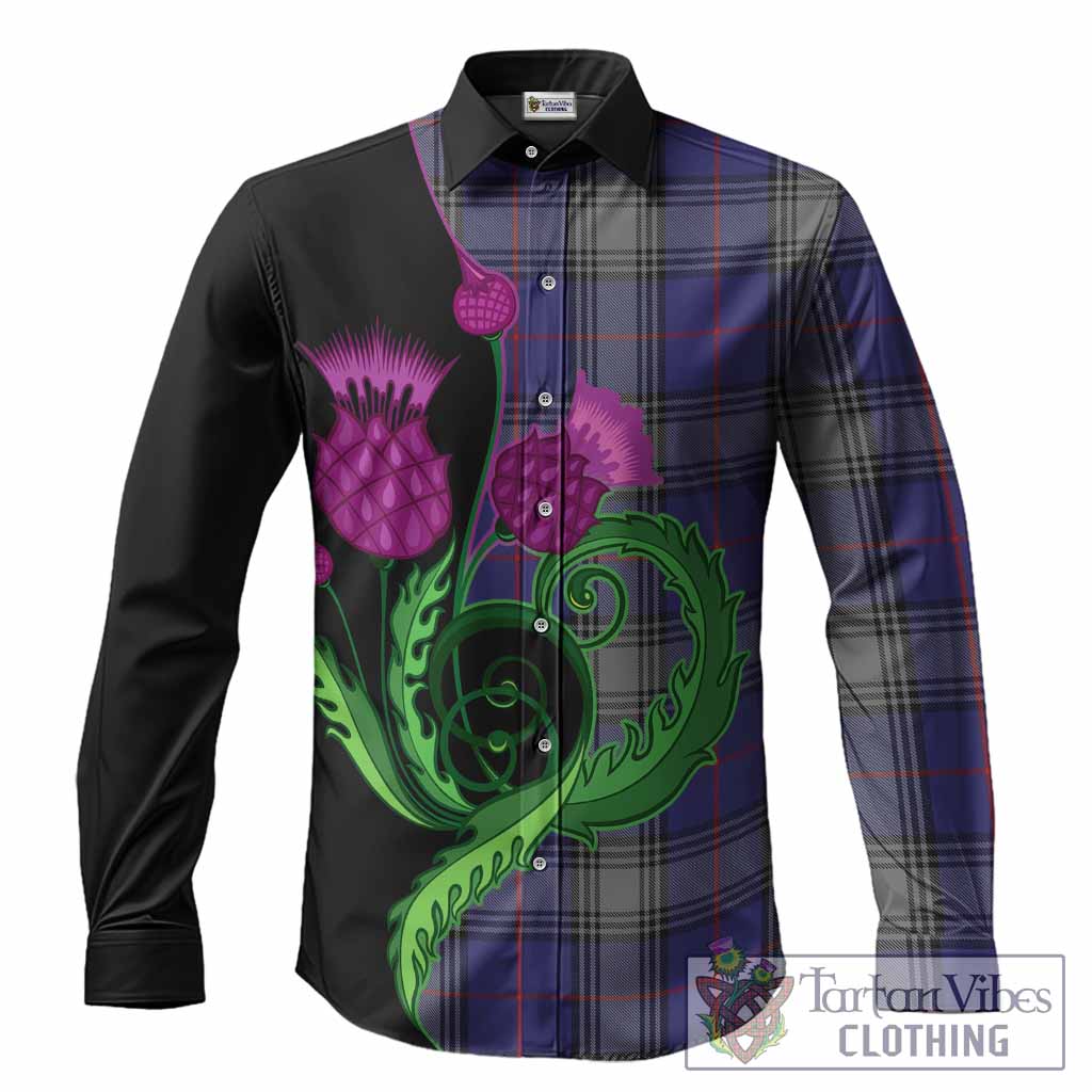 Kinnaird Tartan Long Sleeve Button Shirts Traditional Scottish Thistle