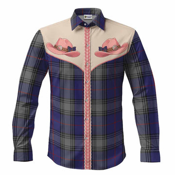 Kinnaird Tartan Long Sleeve Button Shirts Wee Coo Cowgirl Cute Style