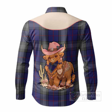 Kinnaird Tartan Long Sleeve Button Shirts Wee Coo Cowgirl Cute Style