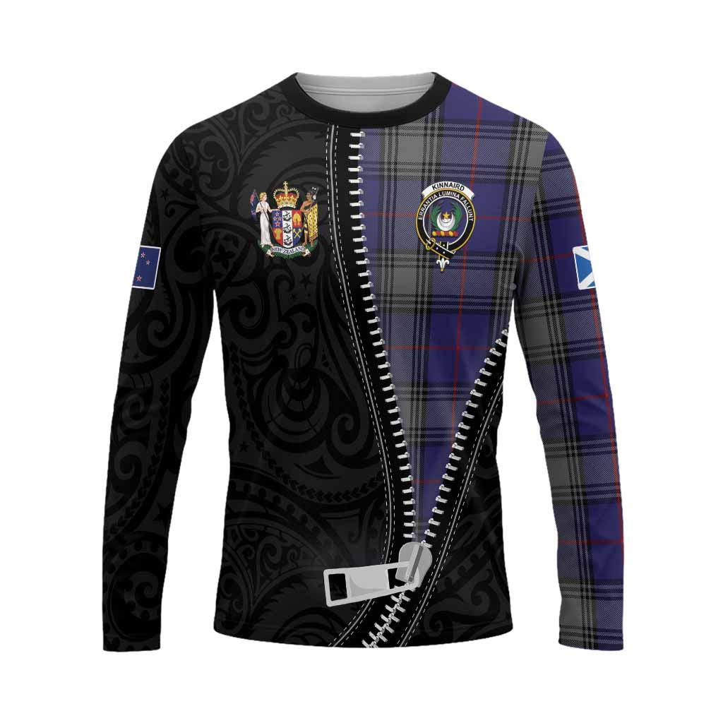 Kinnaird Tartan Long Sleeve T-Shirt New Zealand Pattern Unique Zipper Stylized