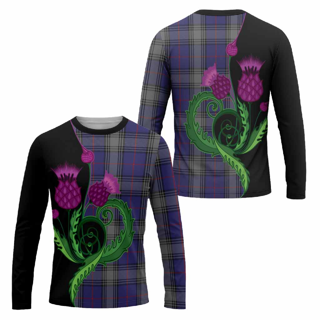 Kinnaird Tartan Long Sleeve T-Shirt Traditional Scottish Thistle