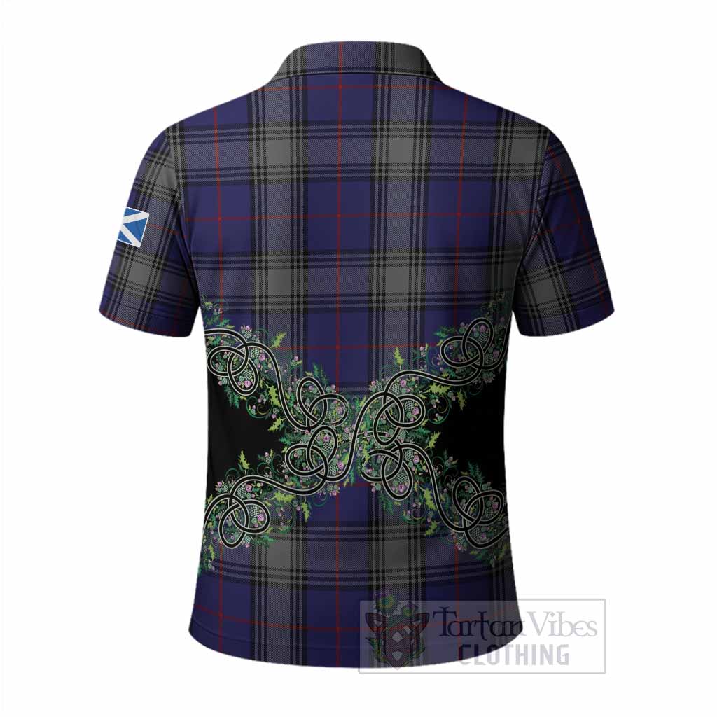Kinnaird Tartan Polo Shirt Thistle Scottish Spirit