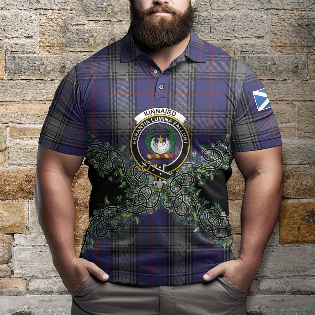 Kinnaird Tartan Polo Shirt Thistle Scottish Spirit