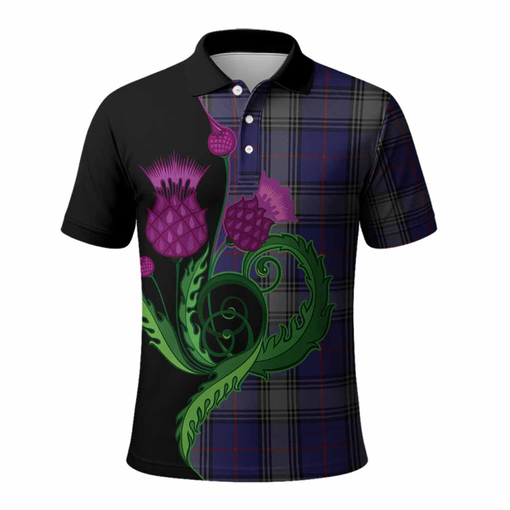 Kinnaird Tartan Polo Shirt Traditional Scottish Thistle