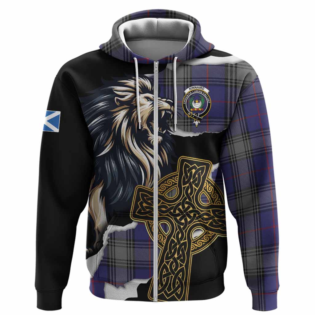 Kinnaird Tartan Scottish Hoodie Lion Celtic Heritage