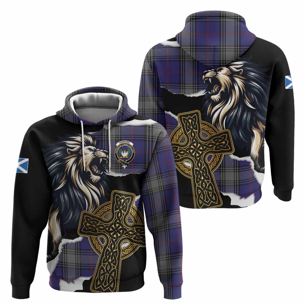 Kinnaird Tartan Scottish Hoodie Lion Celtic Heritage