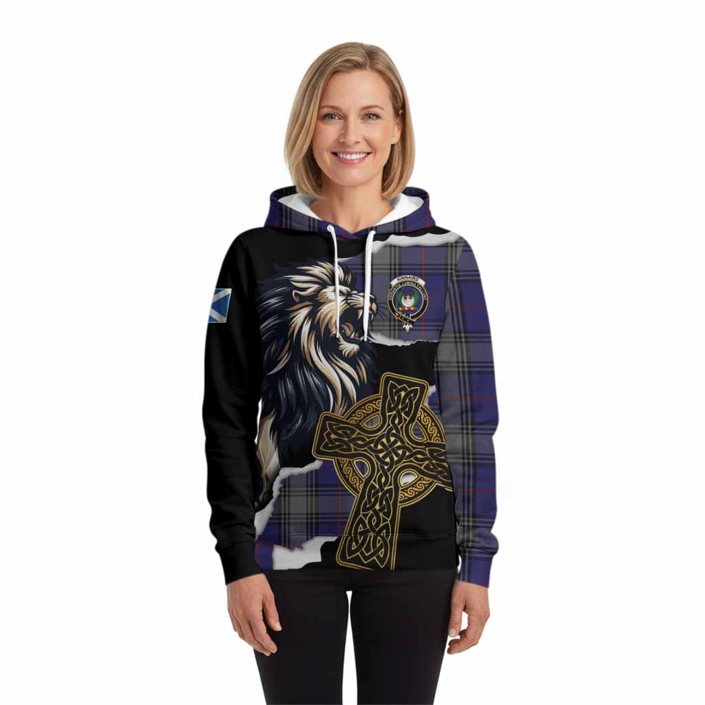 Kinnaird Tartan Scottish Hoodie Lion Celtic Heritage