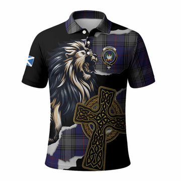 Kinnaird Tartan Scottish Polo Shirt Lion Celtic Heritage