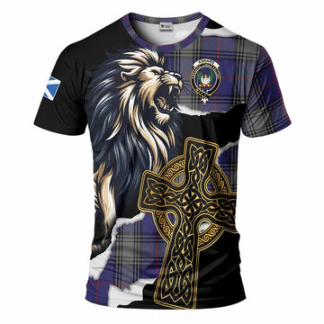 Kinnaird Tartan Scottish T-Shirt Lion Celtic Heritage
