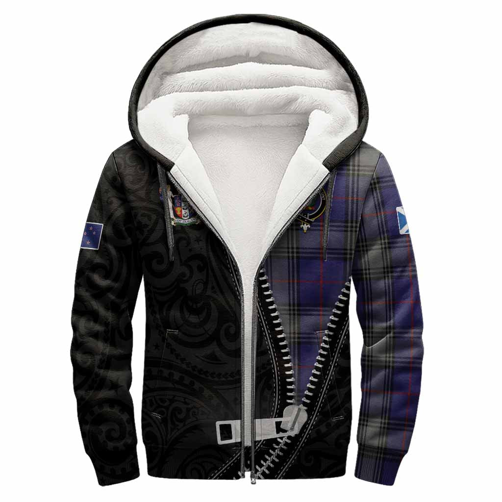 Kinnaird Tartan Sherpa Hoodie New Zealand Pattern Unique Zipper Stylized