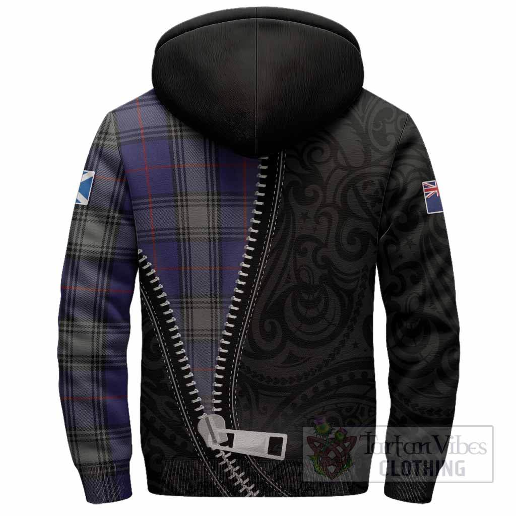 Kinnaird Tartan Sherpa Hoodie New Zealand Pattern Unique Zipper Stylized