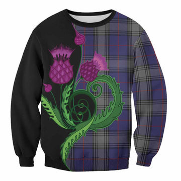 Kinnaird Tartan Sweatshirt Traditional Scottish Thistle