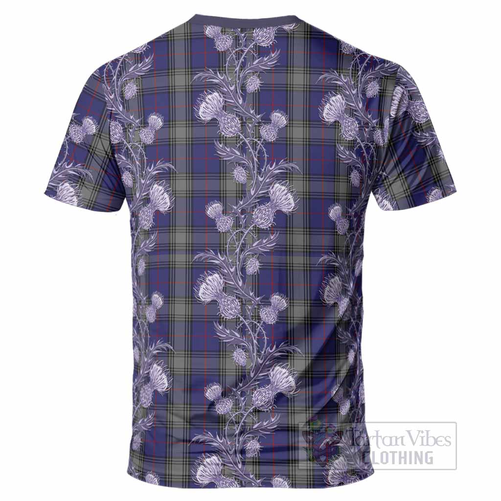 Kinnaird Tartan T-Shirt Seamless Scottish Thistle Flowers