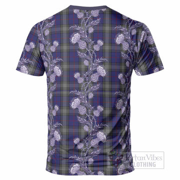 Kinnaird Tartan T-Shirt Seamless Scottish Thistle Flowers
