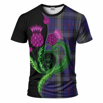 Kinnaird Tartan T-Shirt Traditional Scottish Thistle