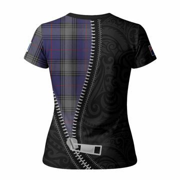 Kinnaird Tartan Women T shirt New Zealand Pattern Unique Zipper Stylized