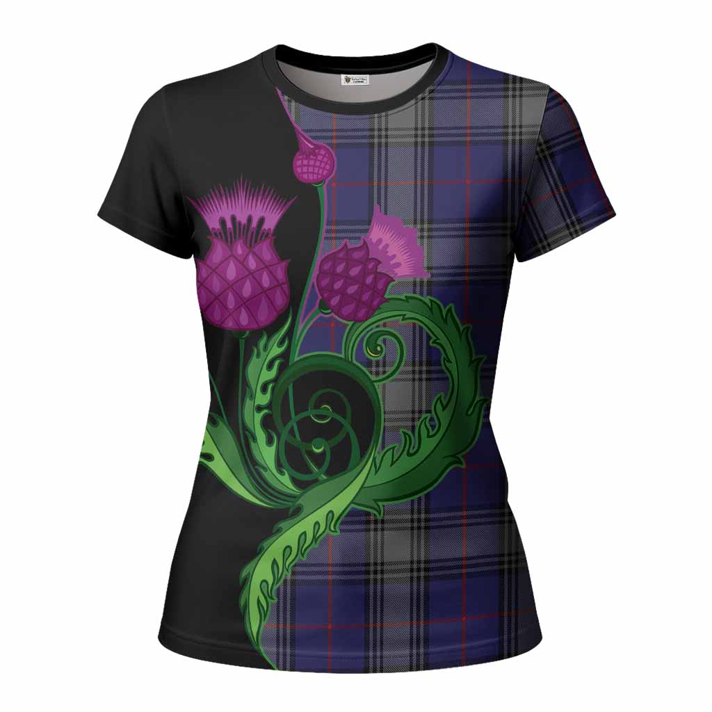 Kinnaird Tartan Women T shirt Traditional Scottish Thistle