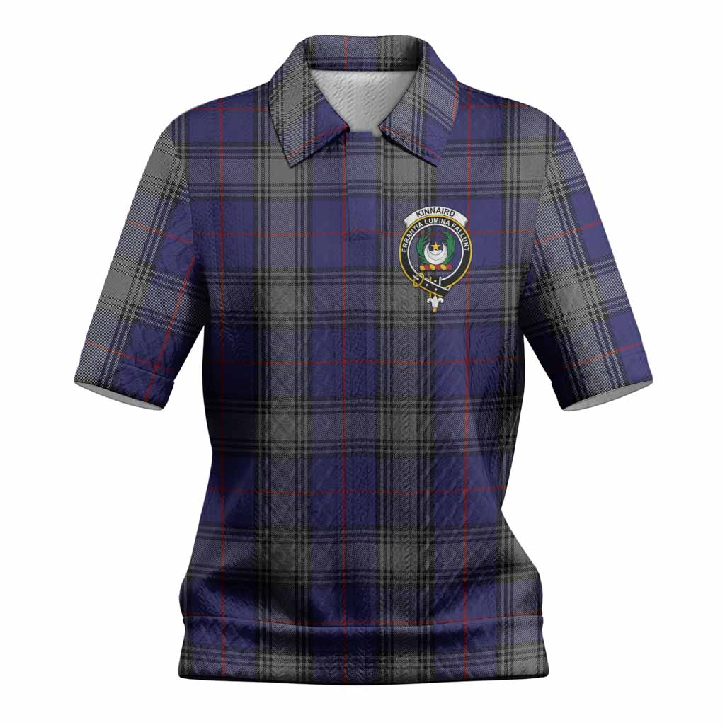 Kinnaird Tartan Women’s Polo Sweater Top with Family Crest