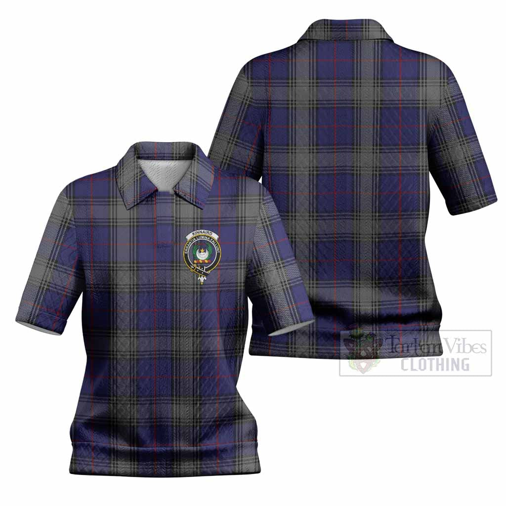 Kinnaird Tartan Women’s Polo Sweater Top with Family Crest