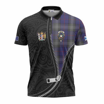 Kinnaird Tartan Zipper Polo Shirt New Zealand Pattern Unique Zipper Stylized