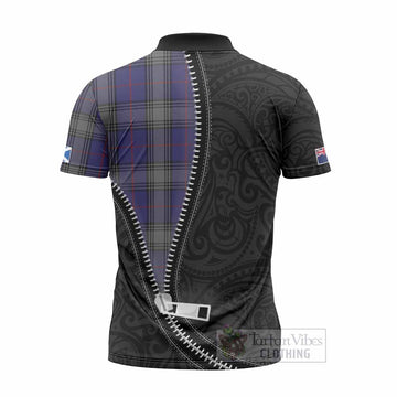 Kinnaird Tartan Zipper Polo Shirt New Zealand Pattern Unique Zipper Stylized