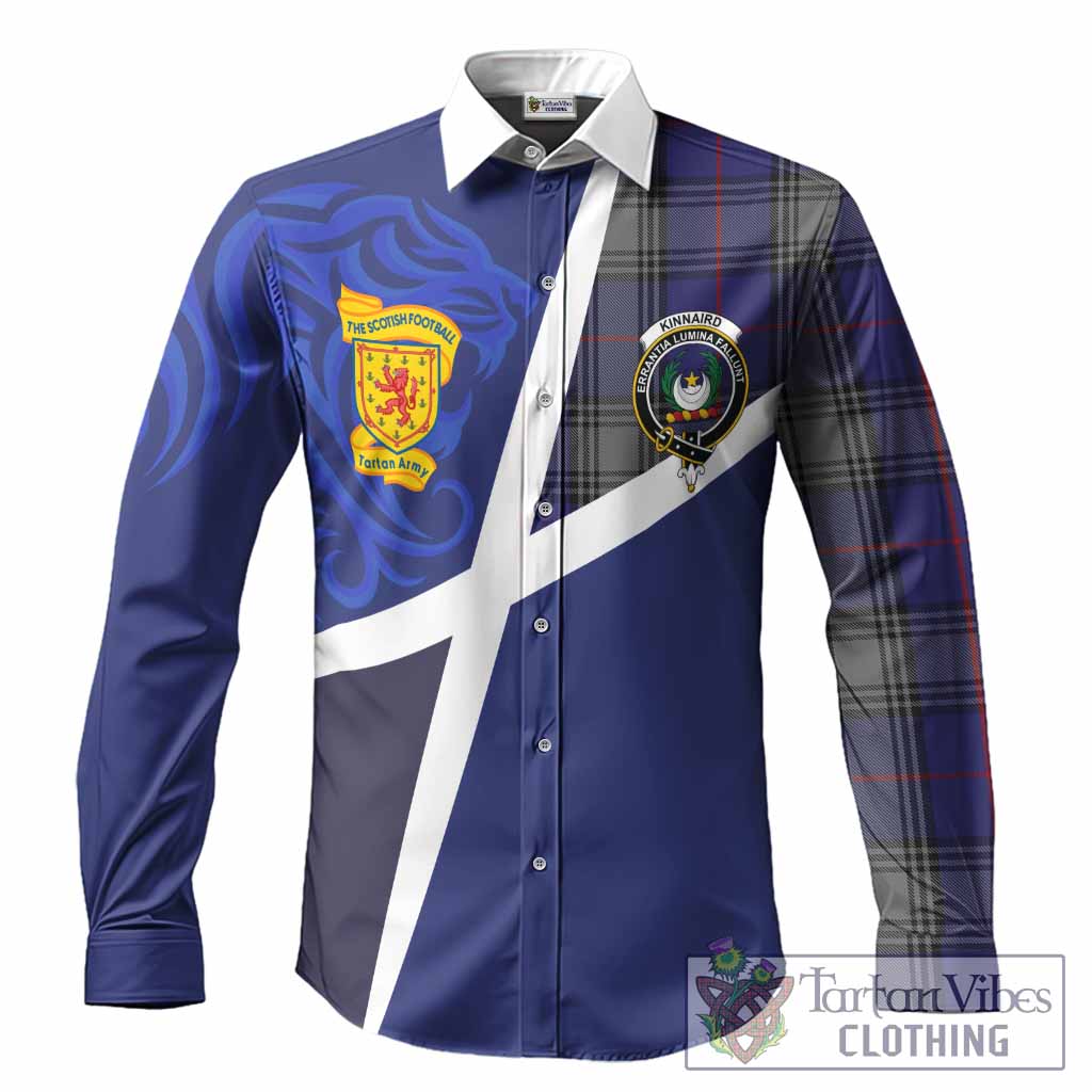 Kinnaird The Scottish Football Crest Long Sleeve Button Shirts Lion-Tartan Army