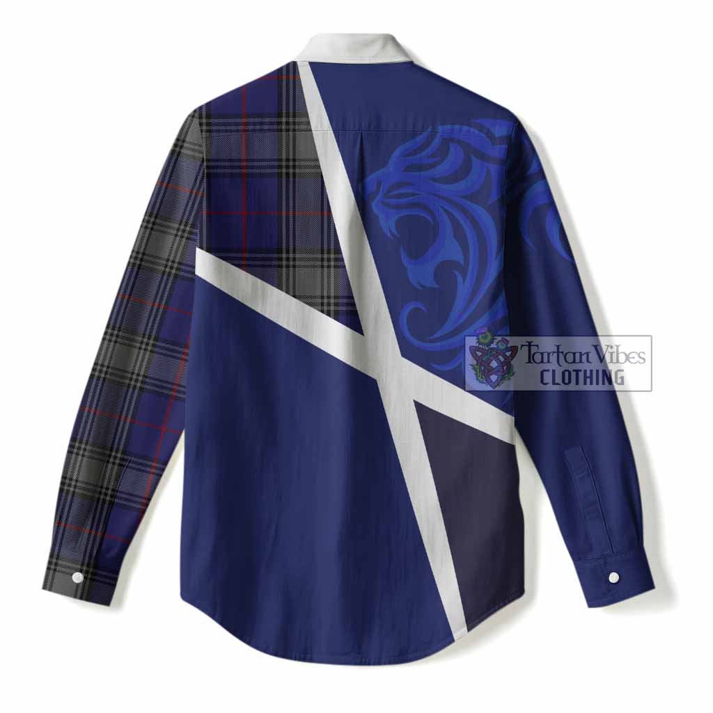 Kinnaird The Scottish Football Crest Women Casual Shirt Lion-Tartan Army