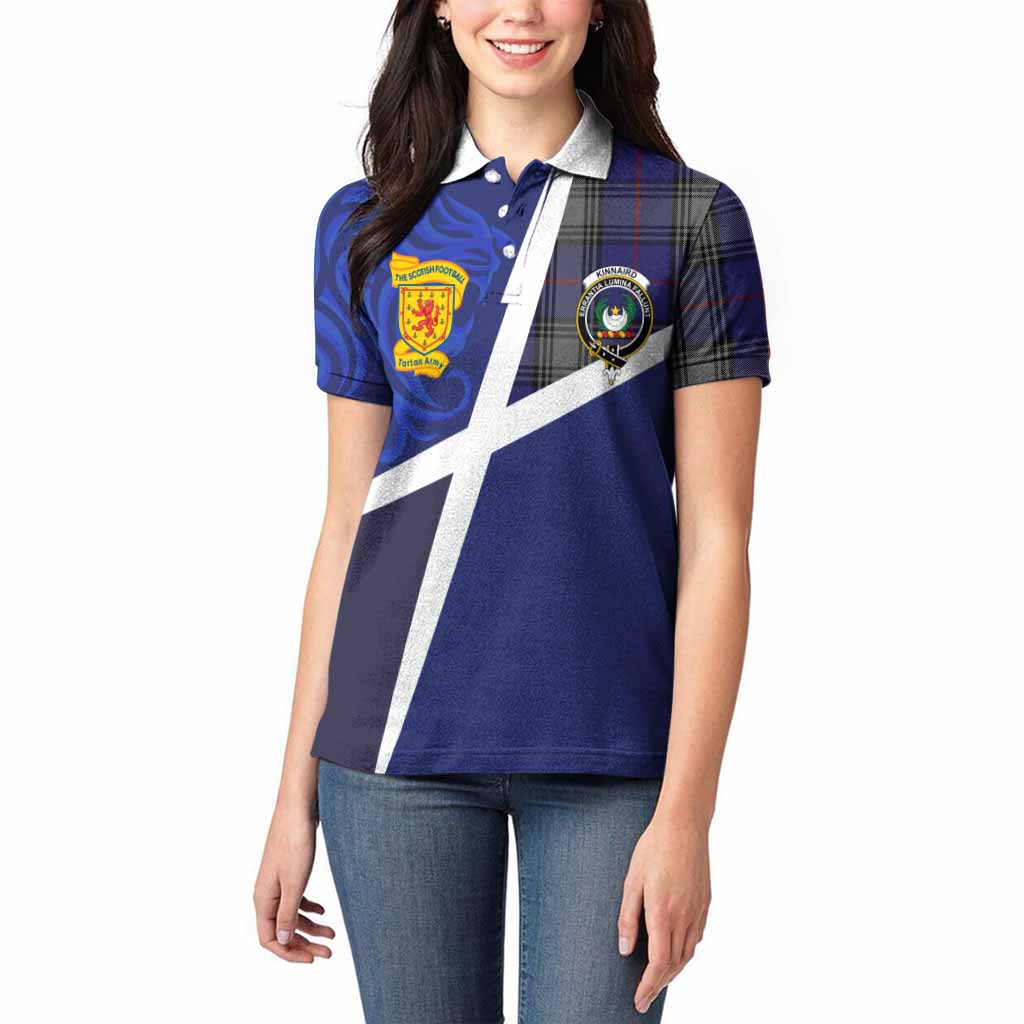 Kinnaird The Scottish Football Crest Women Polo Shirt Lion-Tartan Army