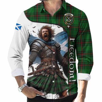 Kinnear Crest Tartan Long Sleeve Button Shirt Inspired by the Freedom of Scottish Warrior