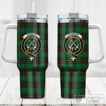 Tartan Vibes Clothing Kinnear Tartan and Family Crest Tumbler with Handle