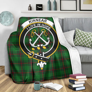Kinnear Tartan Blanket with Family Crest