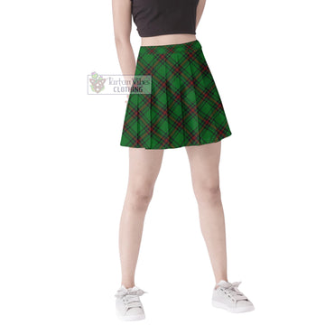 Kinnear Tartan Women's Plated Mini Skirt Cross Style