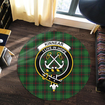 kinnear-tartan-round-rug-with-family-crest