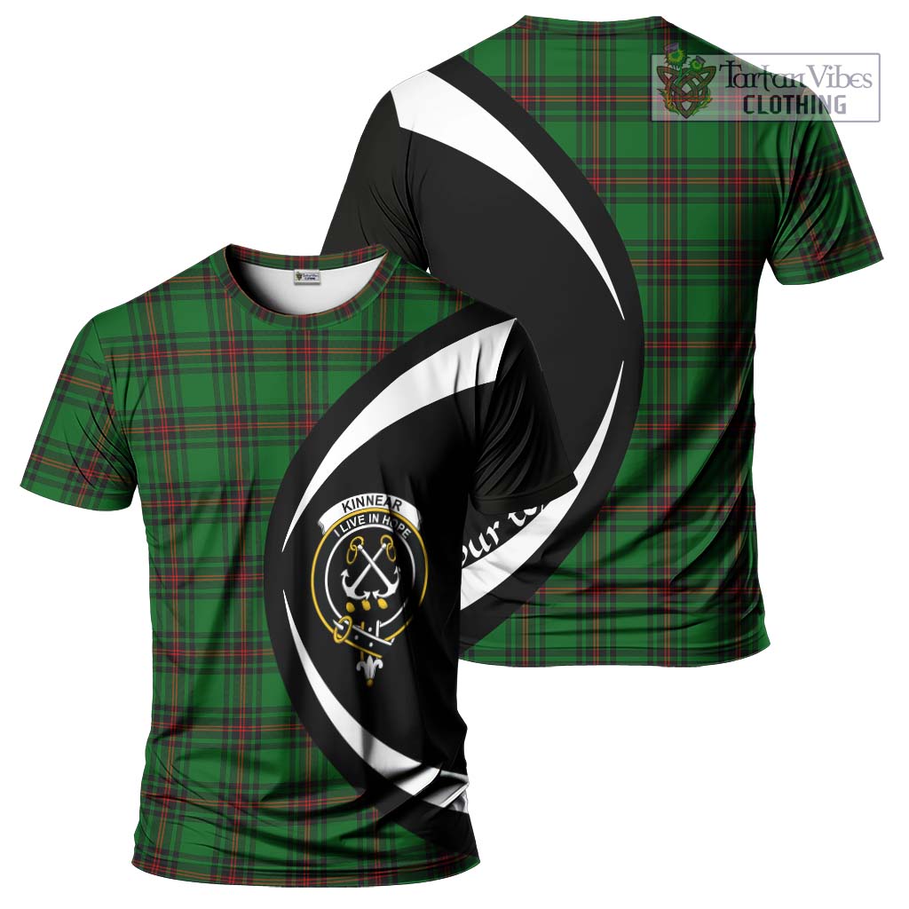 Kinnear Tartan T-Shirt with Family Crest Circle Style Kid's Shirt - Tartan Vibes Clothing