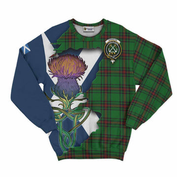Kinnear Tartan Family Crest Sweatshirt Scottish Thistle Celtic Inspired