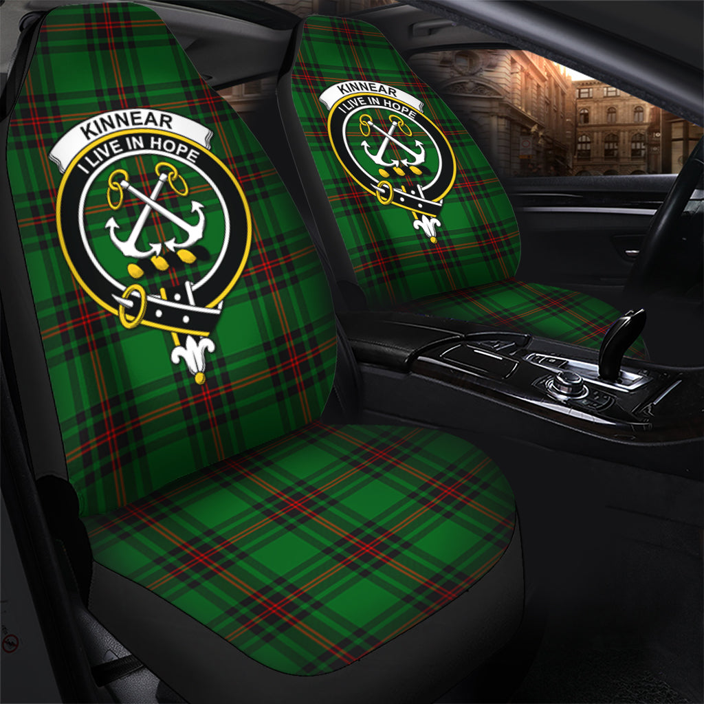 Kinnear Tartan Car Seat Cover with Family Crest - Tartanvibesclothing