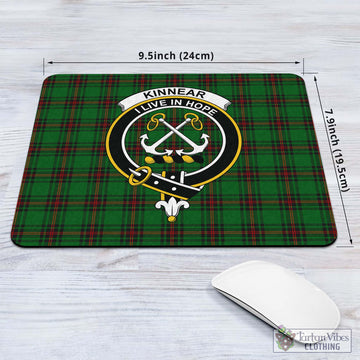 Tartan Vibes Clothing Kinnear Tartan Mouse Pad with Family Crest