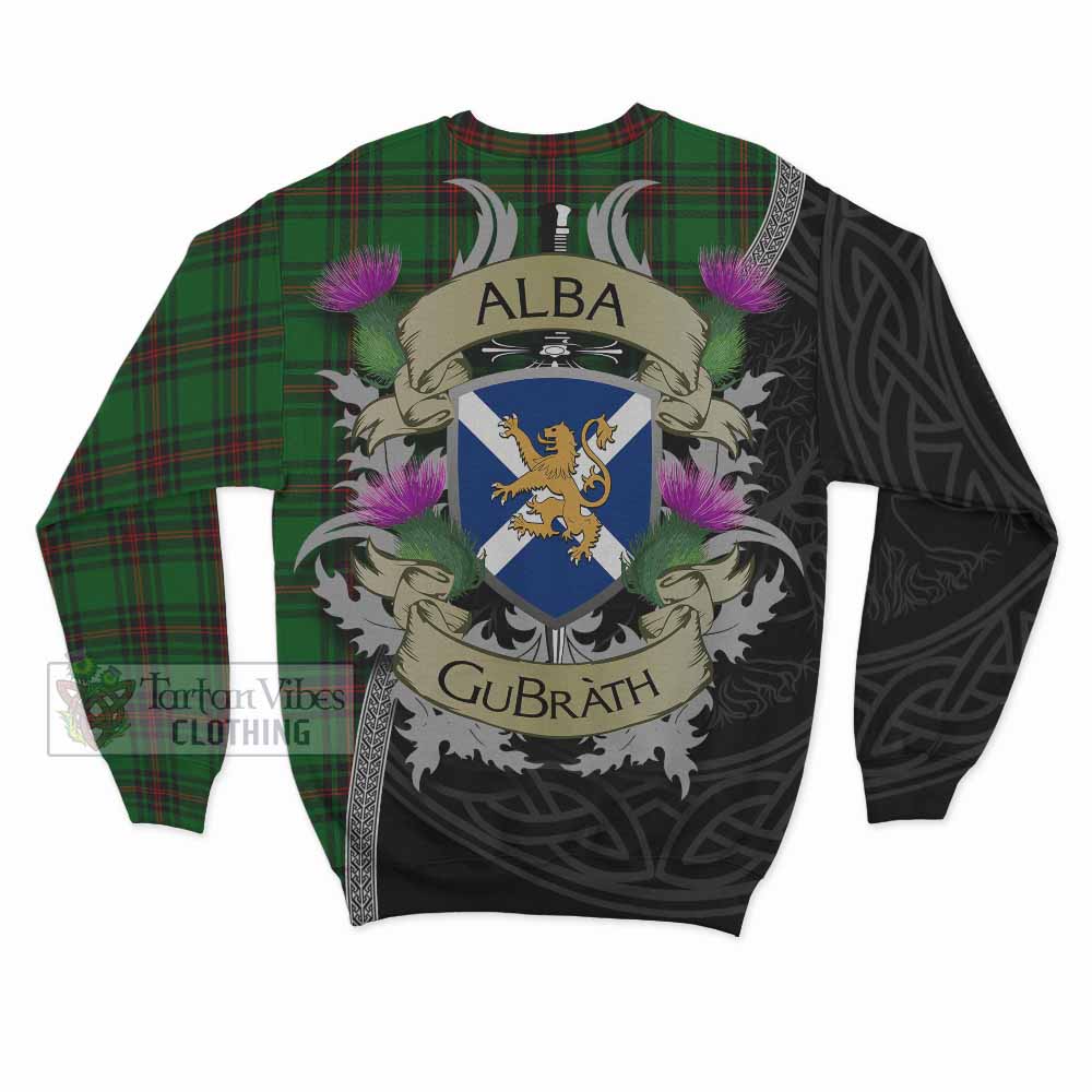 Tartan Vibes Clothing Kinnear Tartan Family Crest Sweatshirt Lion Rampant Royal Thistle Shield Celtic Inspired