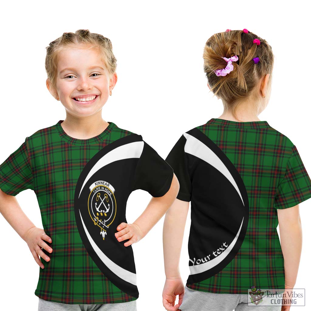 Kinnear Tartan Kid T-Shirt with Family Crest Circle Style - Tartan Vibes Clothing